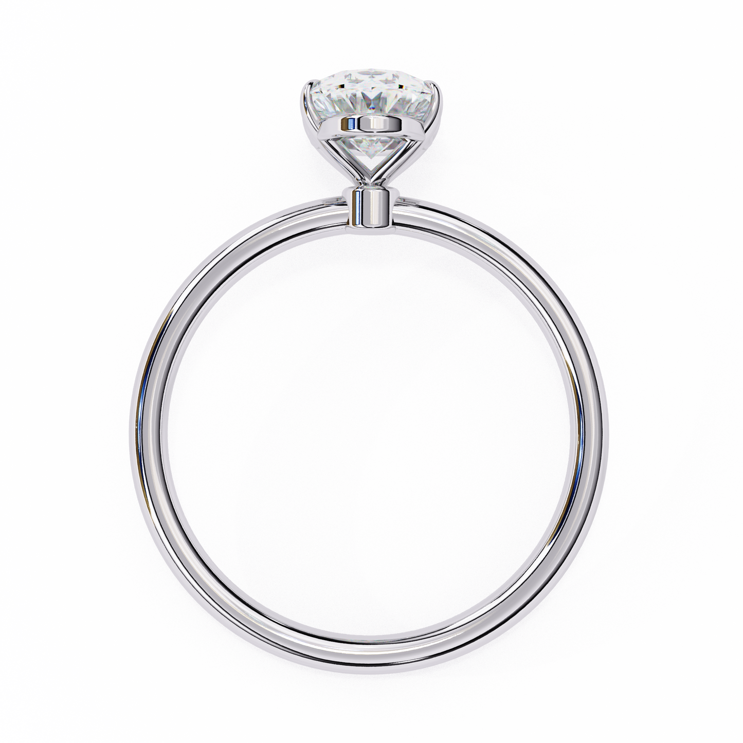 auralia oval lab grown diamond solitaire ring