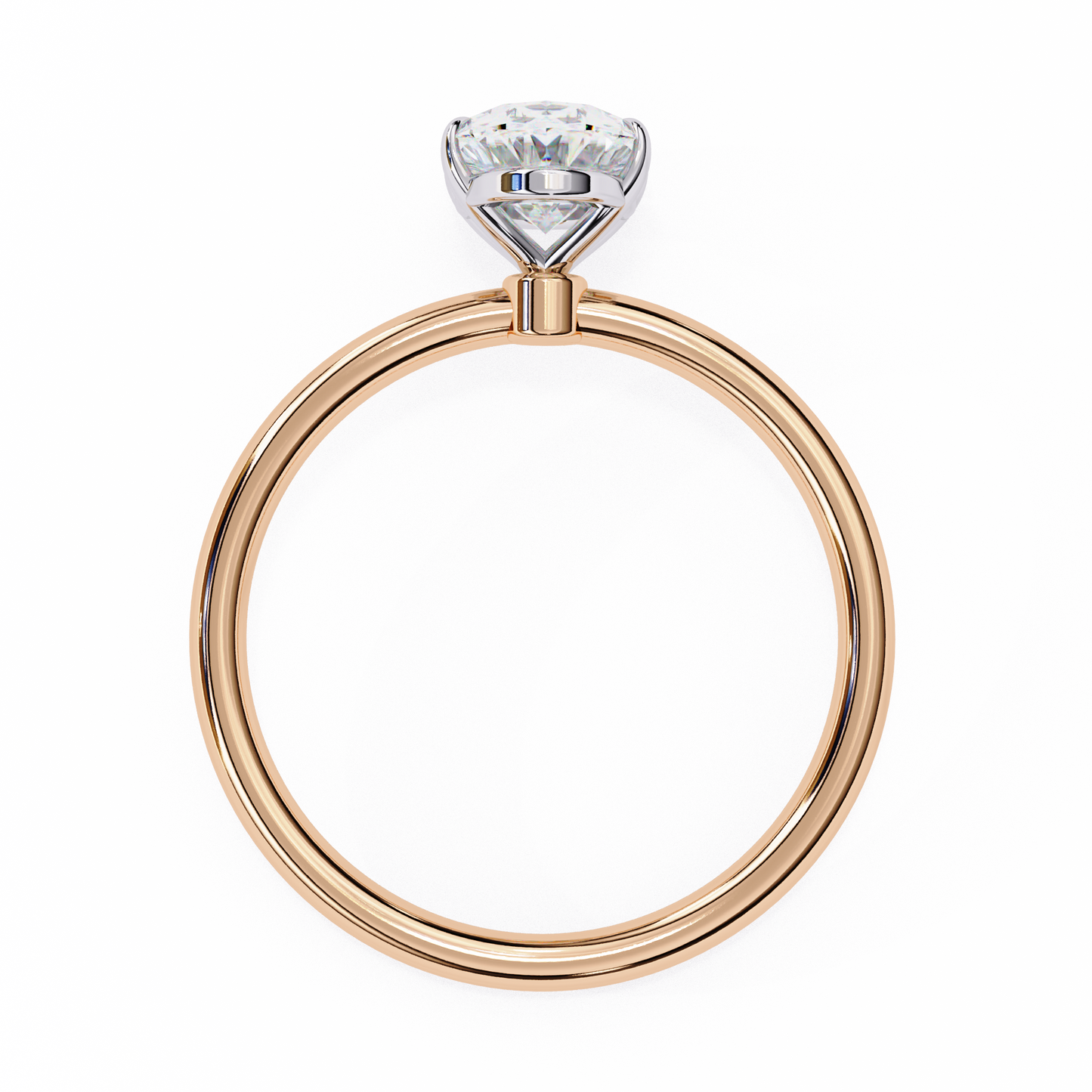 auralia oval lab grown diamond solitaire ring