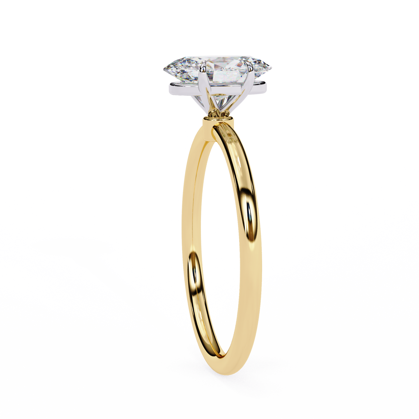 auralia oval lab grown diamond solitaire ring