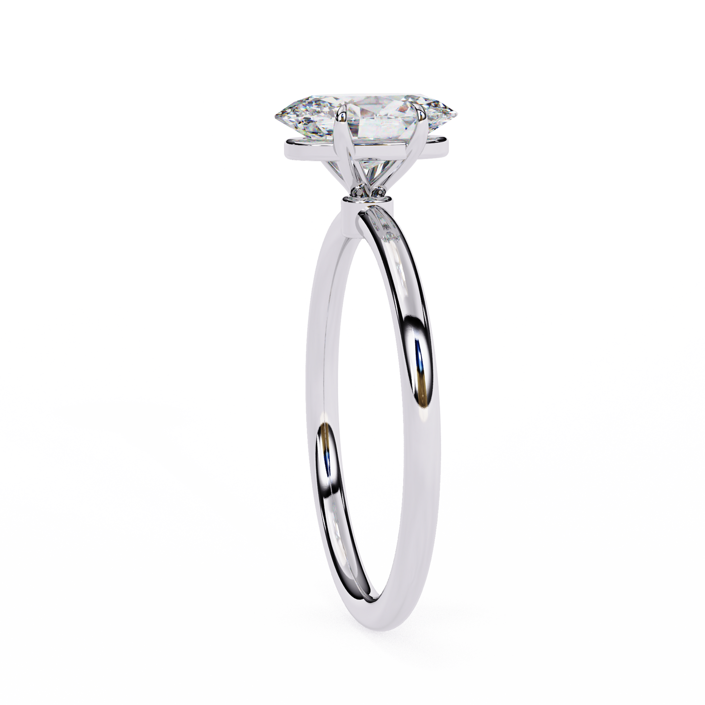 auralia oval lab grown diamond solitaire ring