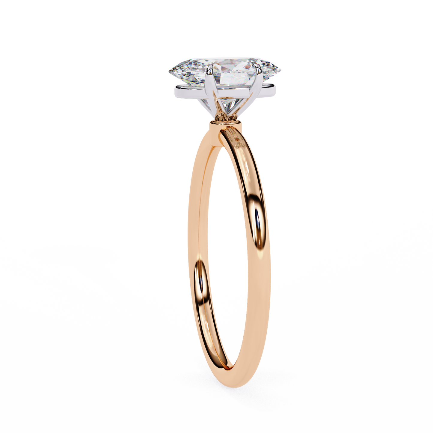 auralia oval lab grown diamond solitaire ring