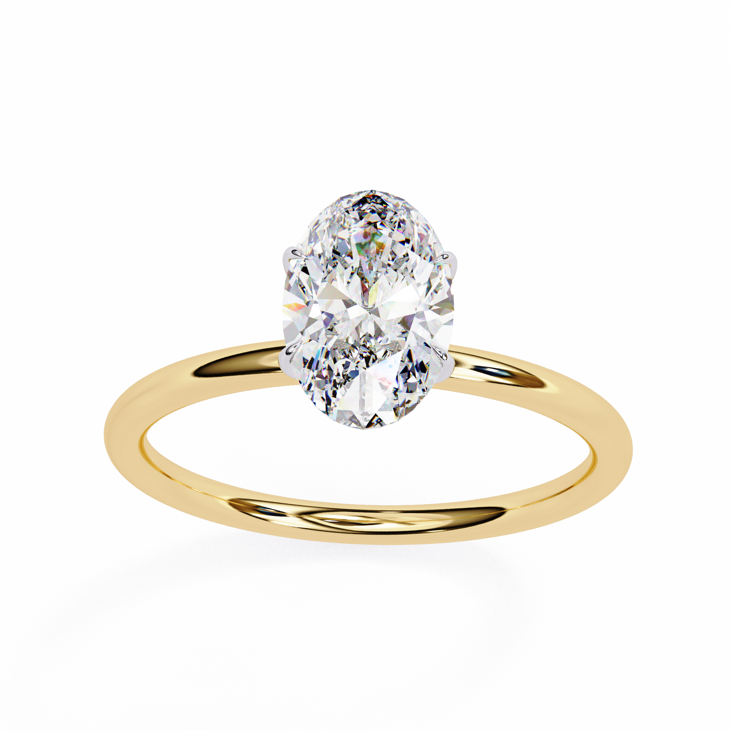 auralia oval lab grown diamond solitaire ring