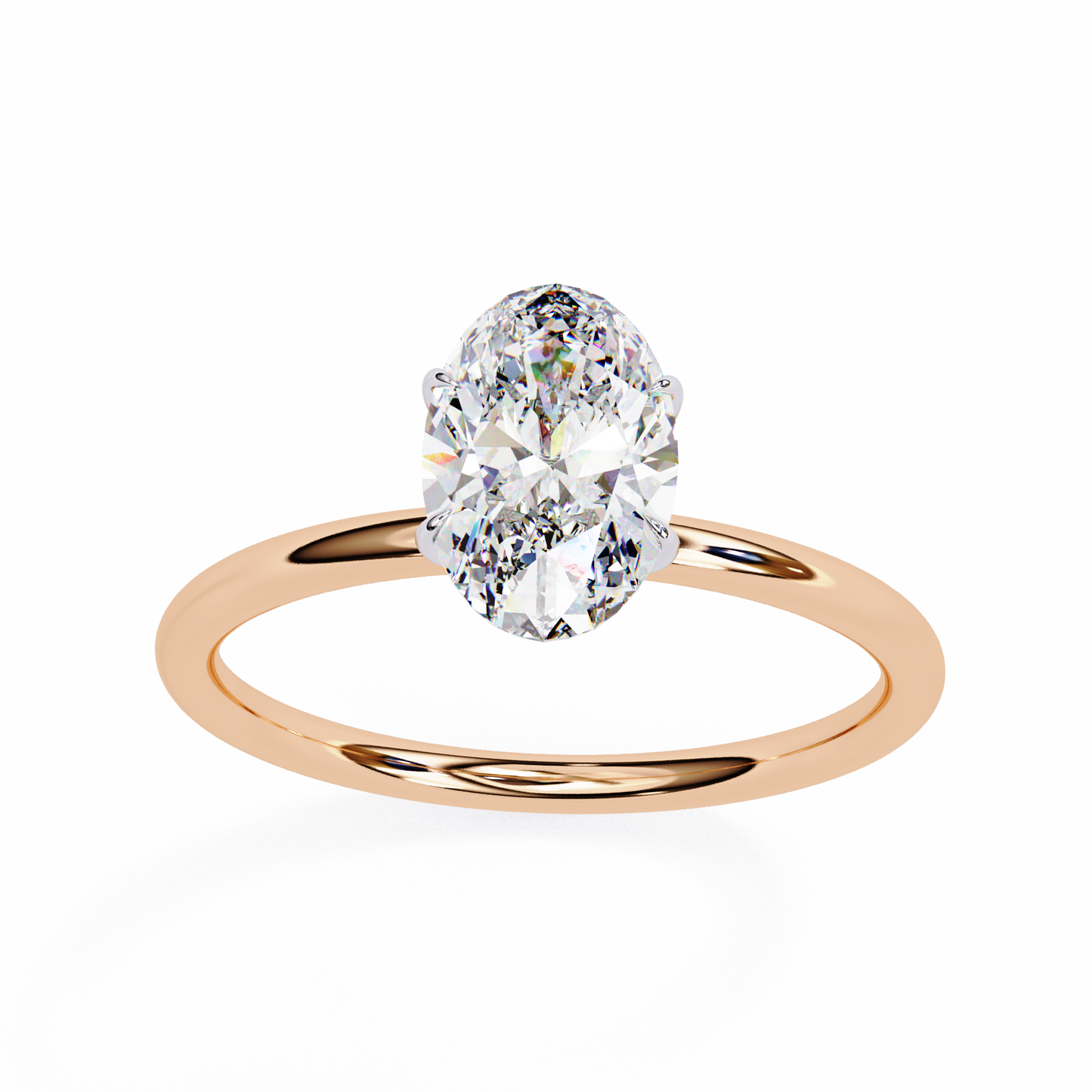 auralia oval lab grown diamond solitaire ring