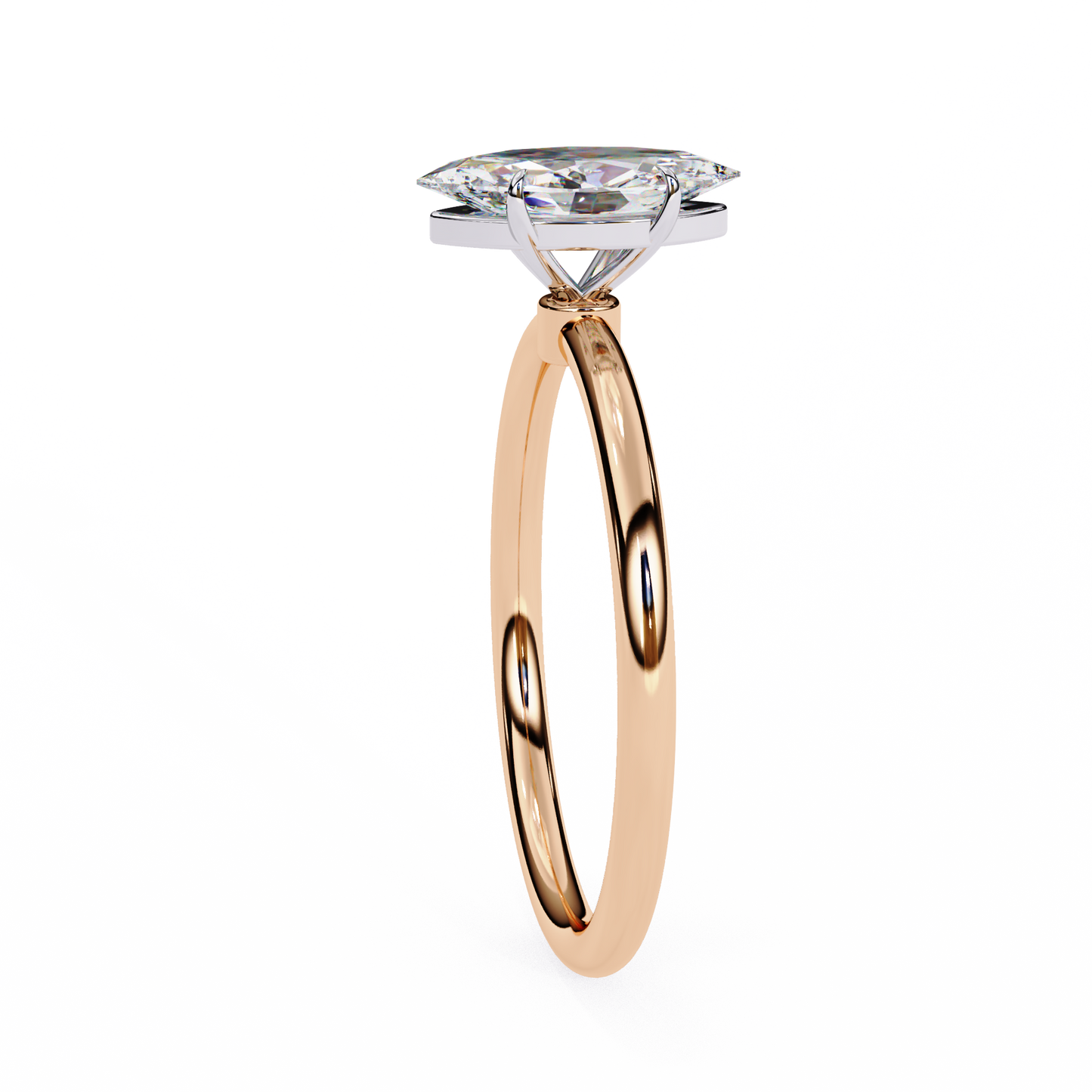 beautiful marquise lab grown diamond solitaire ring