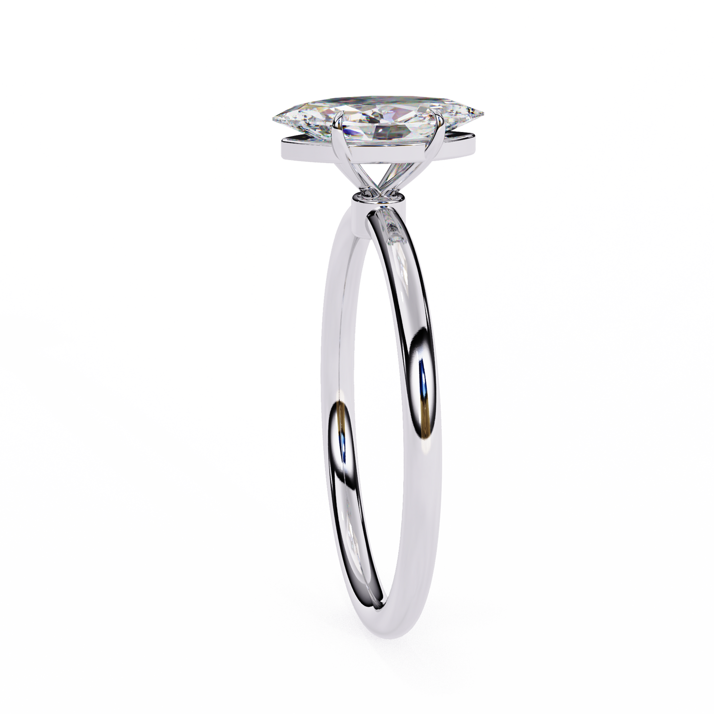 beautiful marquise lab grown diamond solitaire ring