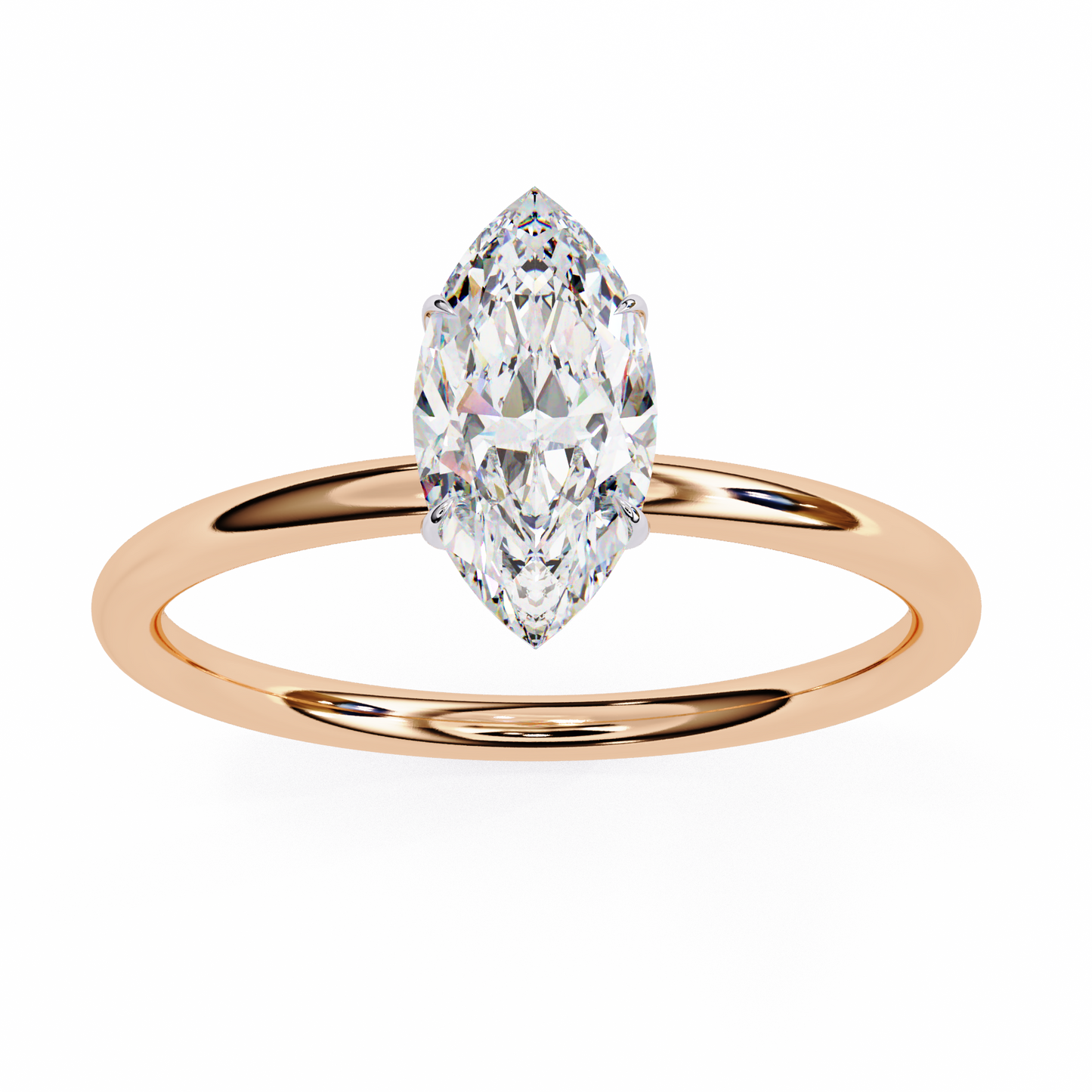 beautiful marquise lab grown diamond solitaire ring