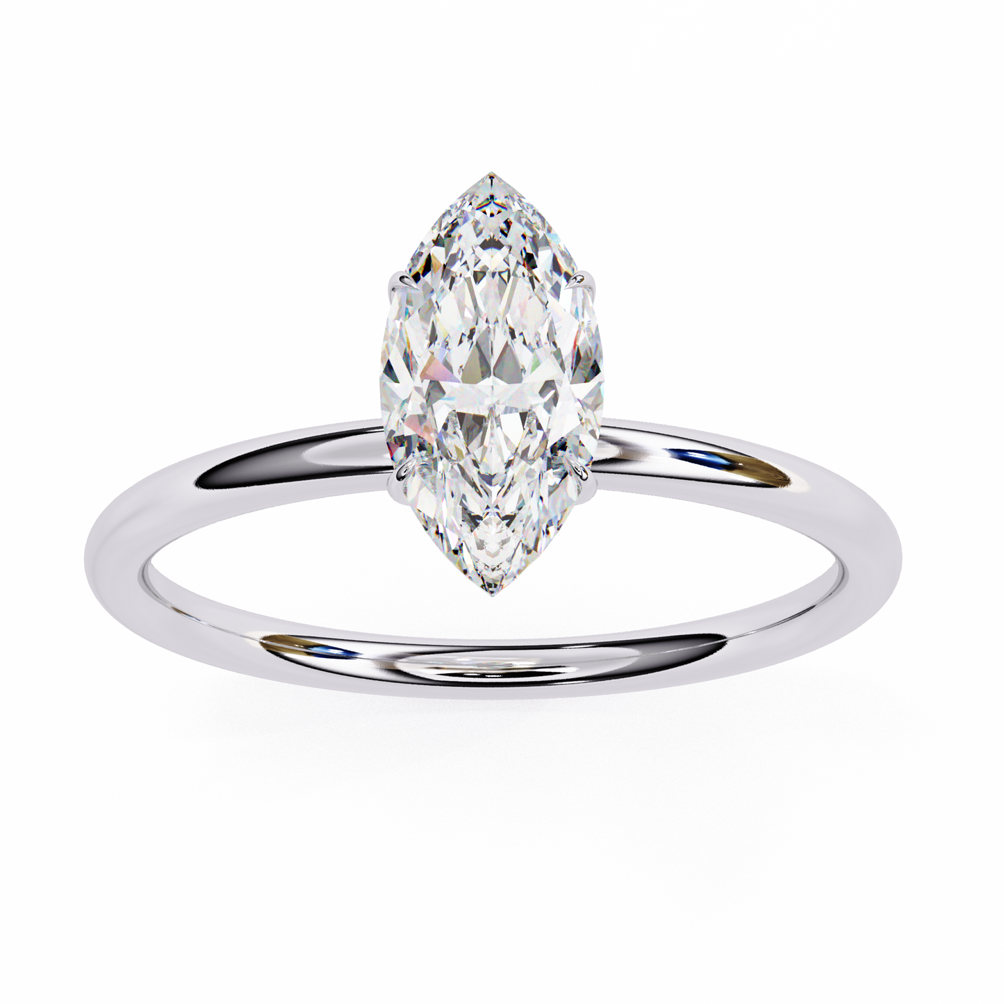 beautiful marquise lab grown diamond solitaire ring