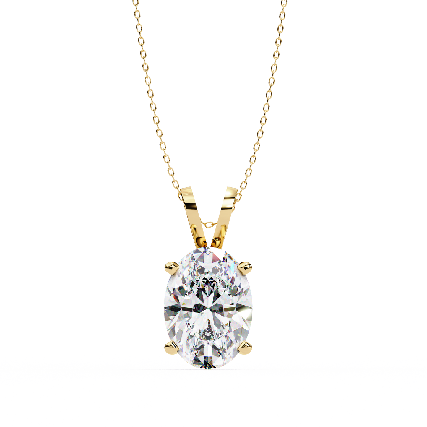 bellara oval solitaire pendant