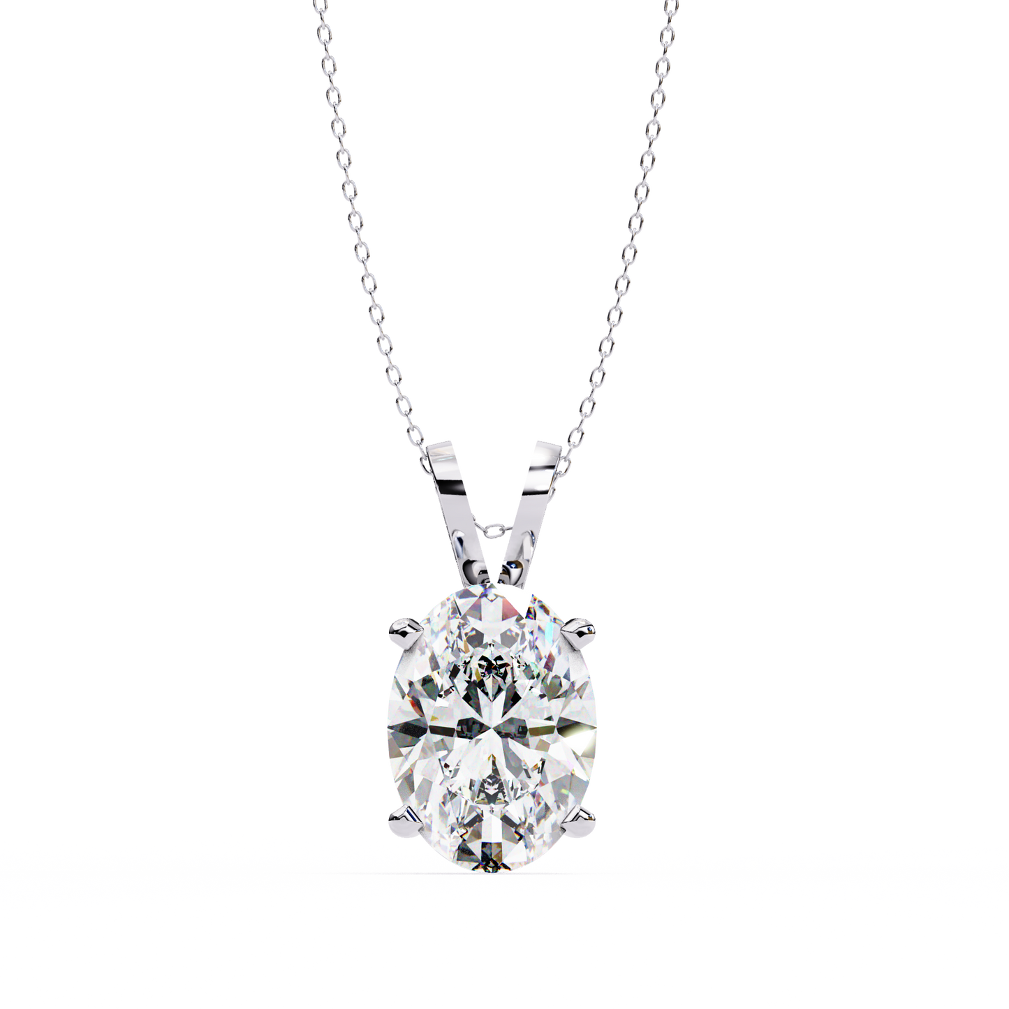 bellara oval solitaire pendant