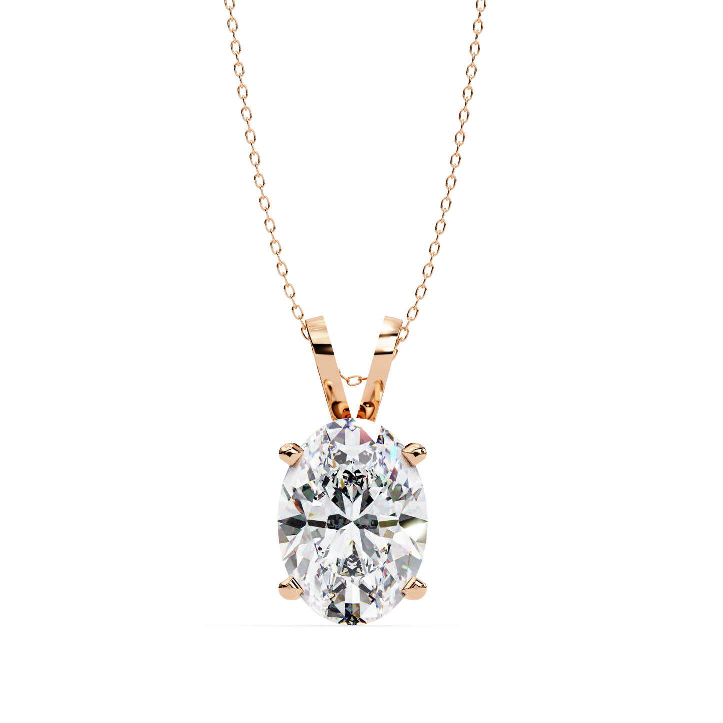 bellara oval solitaire pendant