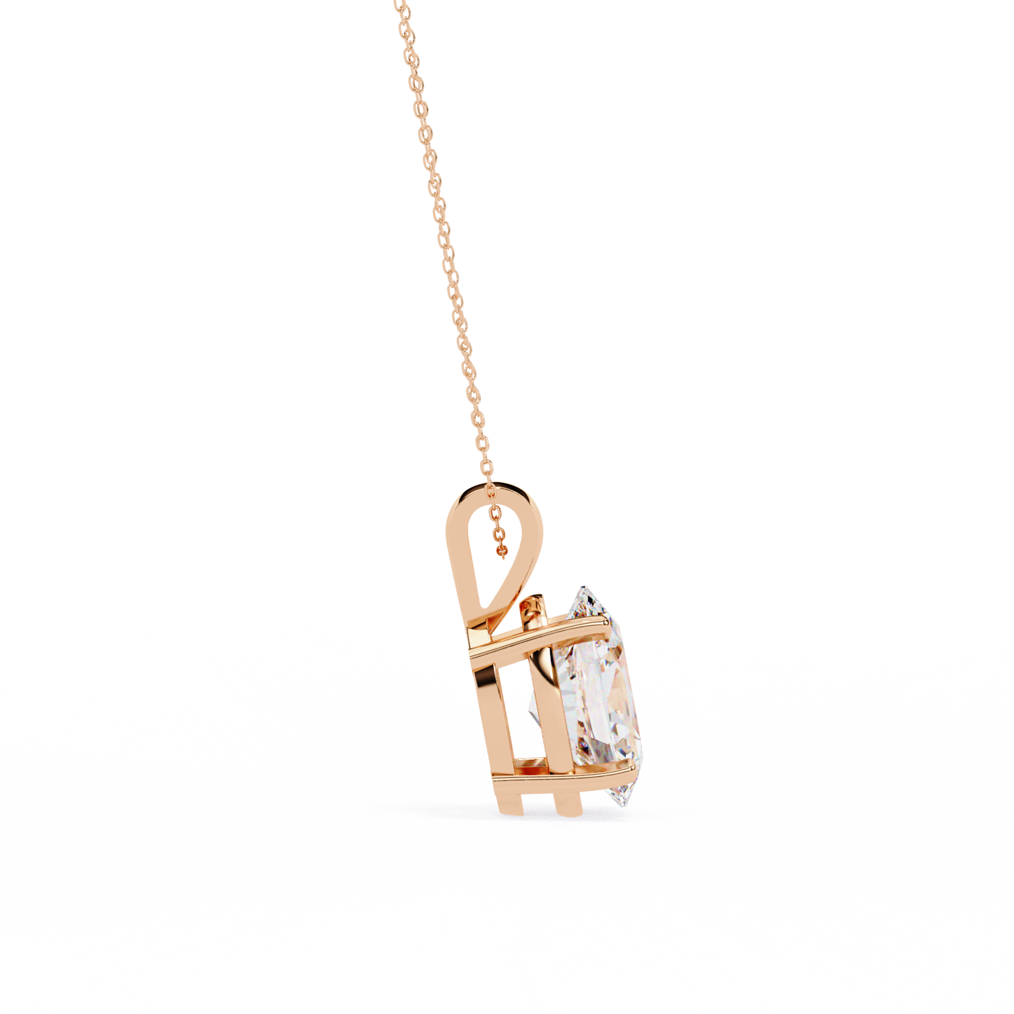 bellara oval solitaire pendant