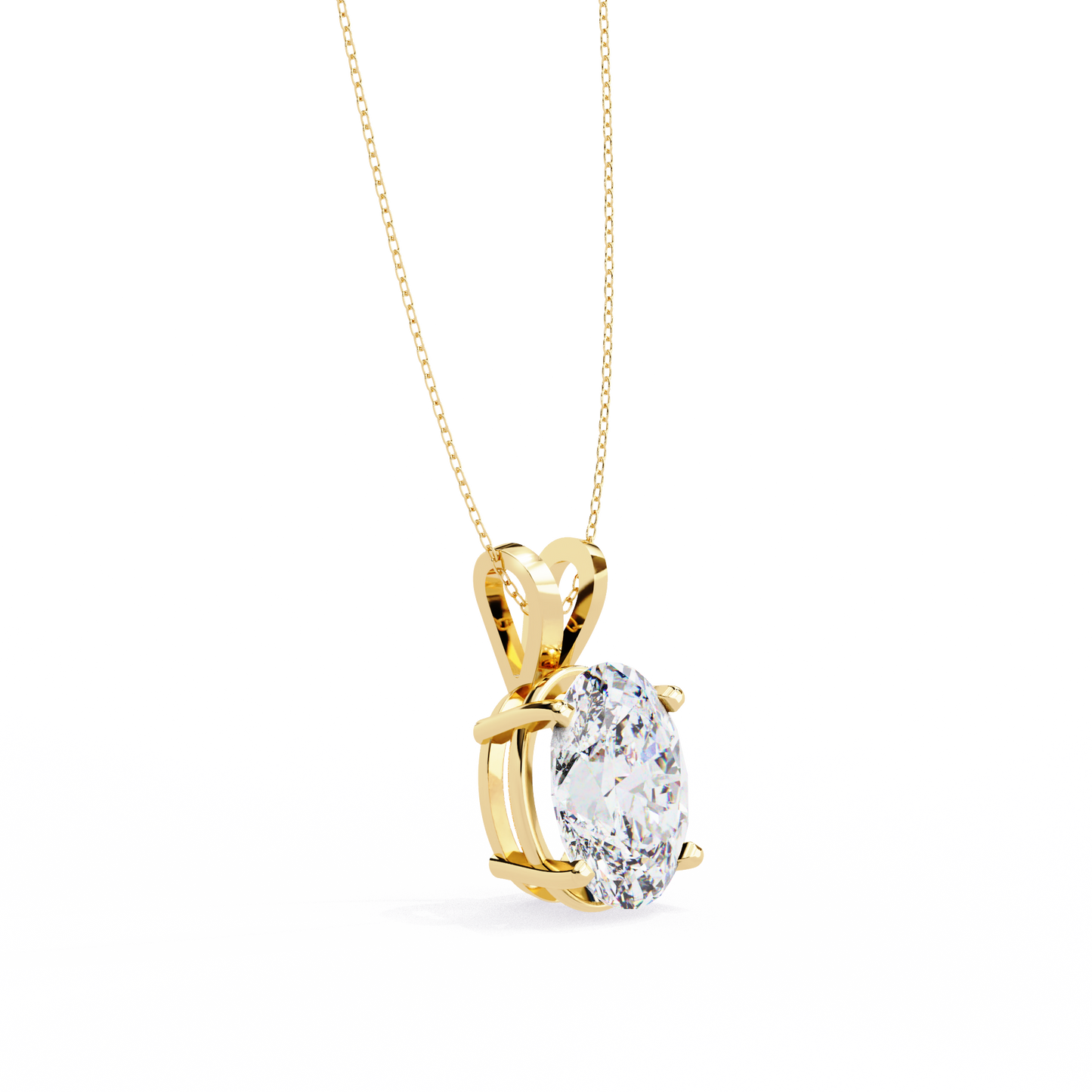 bellara oval solitaire pendant