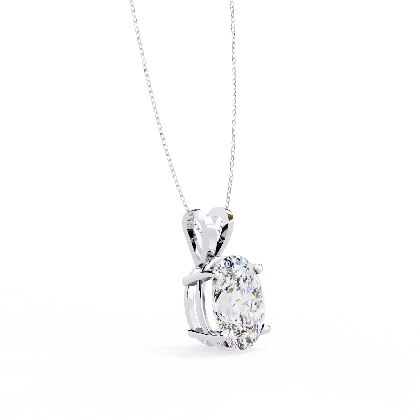 bellara oval solitaire pendant
