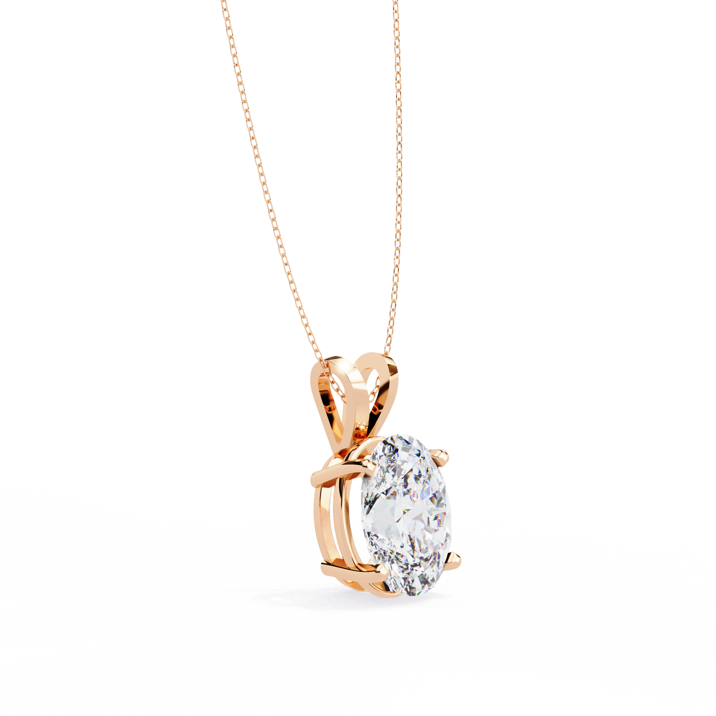 bellara oval solitaire pendant