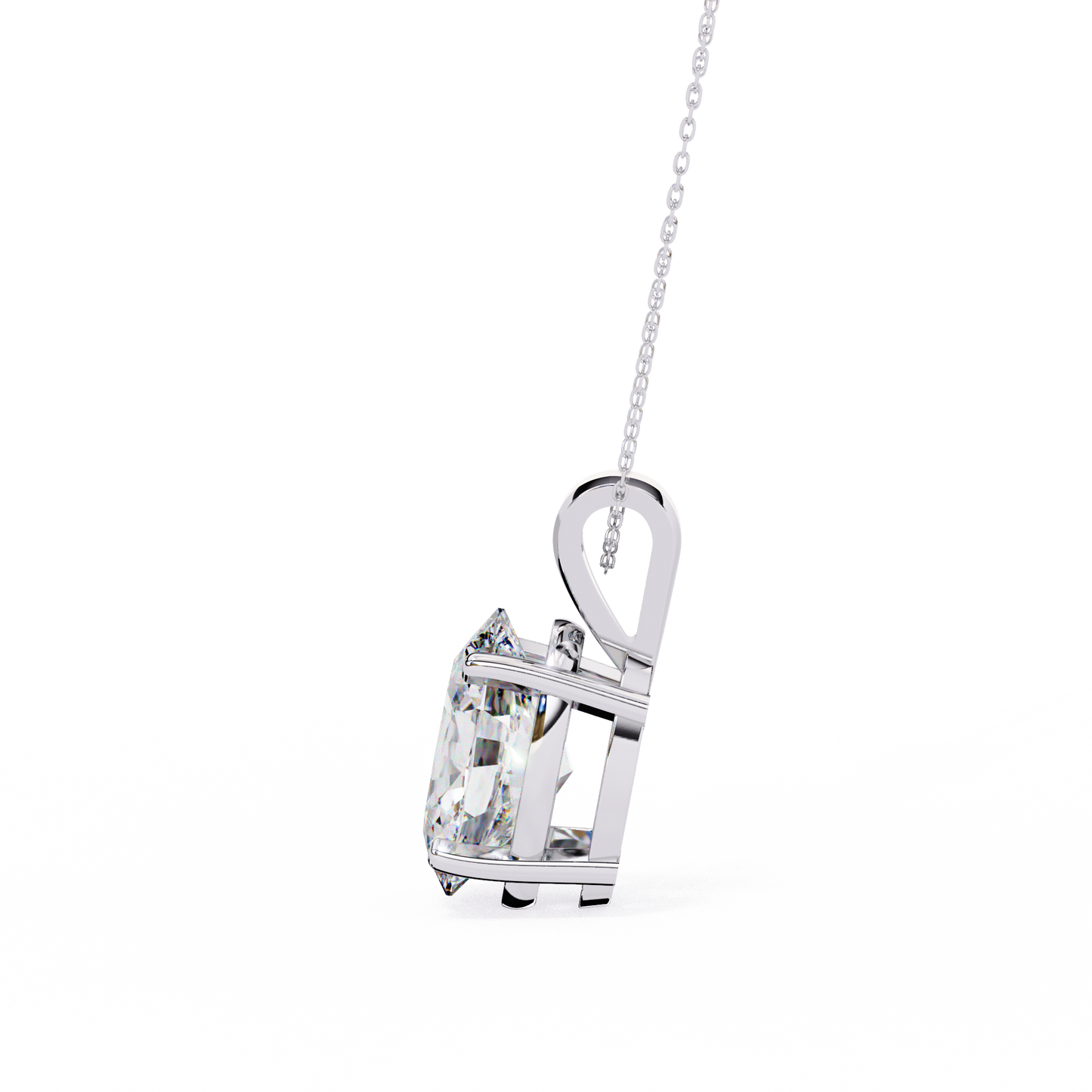 bellara oval solitaire pendant