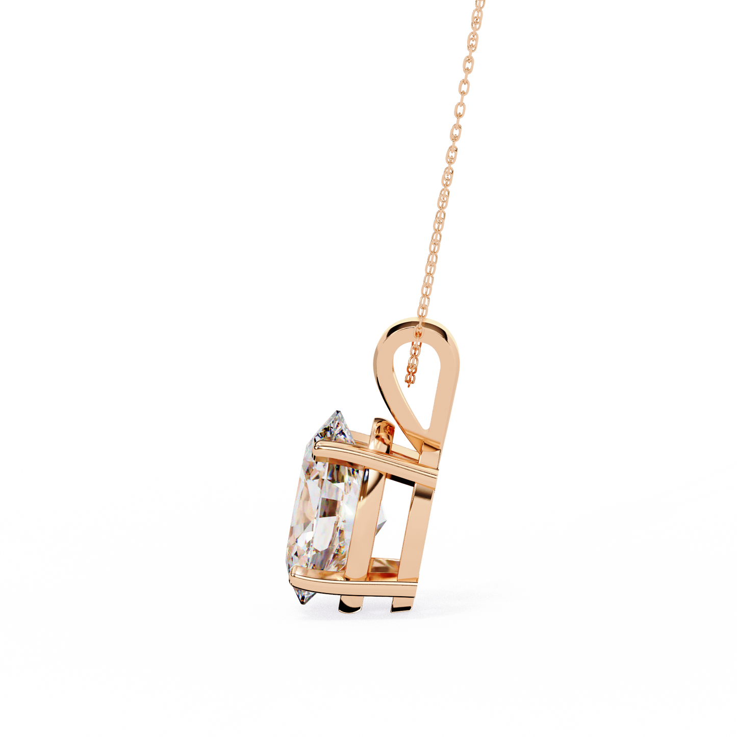 bellara oval solitaire pendant