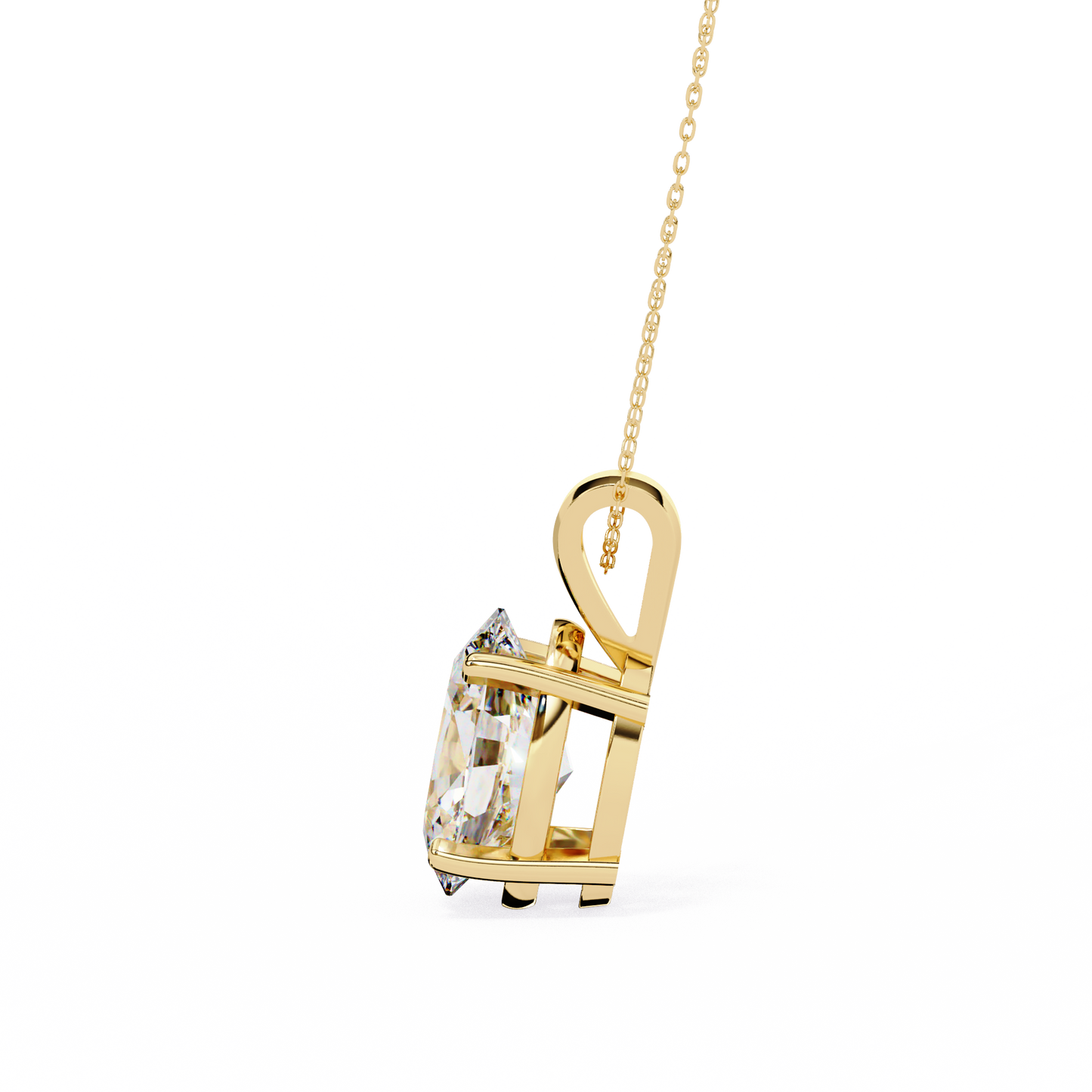 bellara oval solitaire pendant