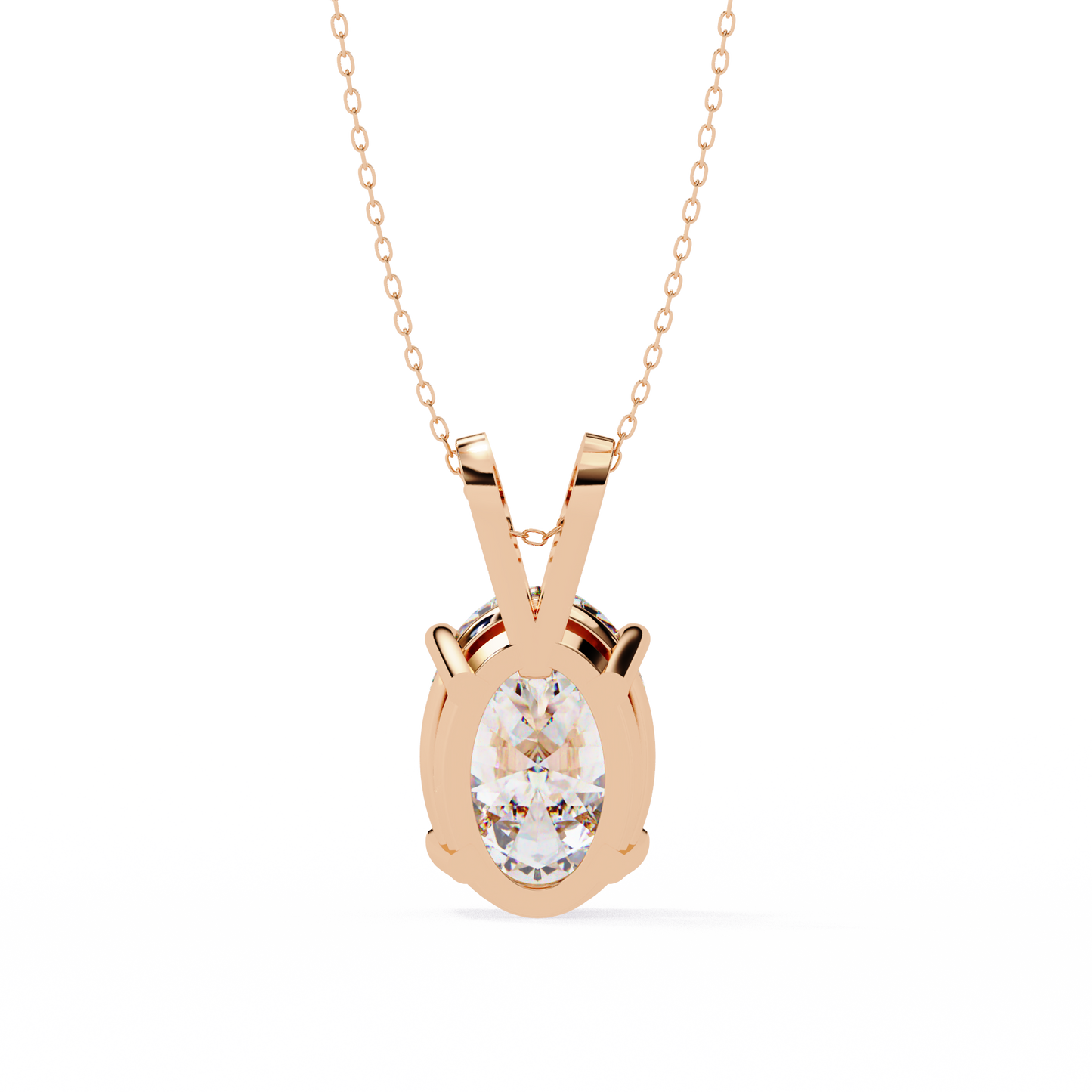bellara oval solitaire pendant