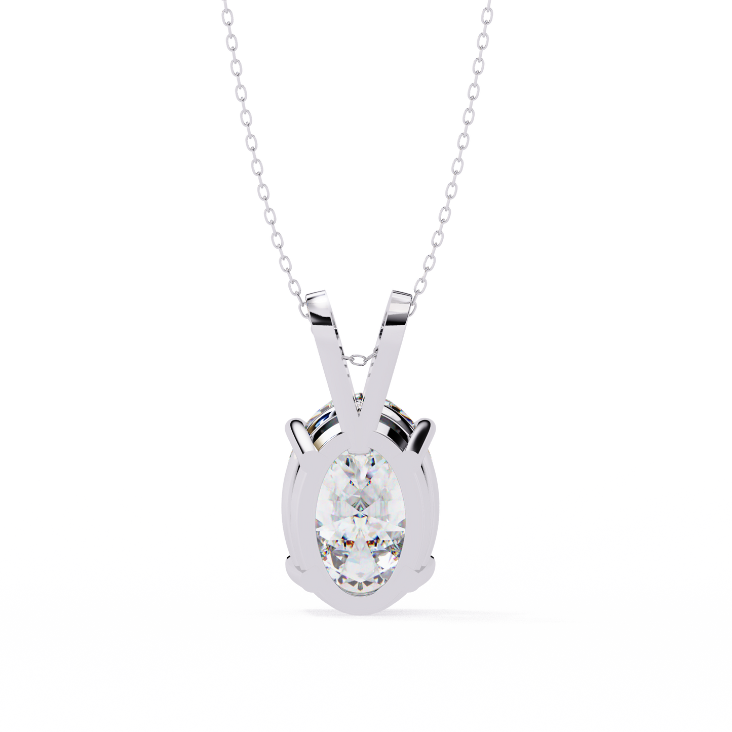 bellara oval solitaire pendant