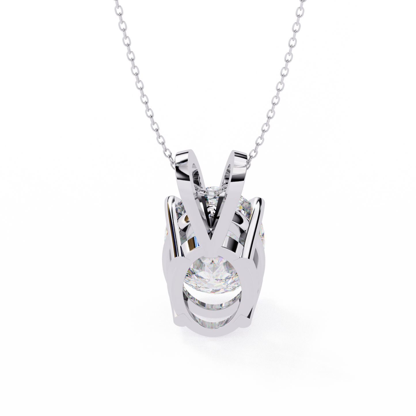 bellara oval solitaire pendant