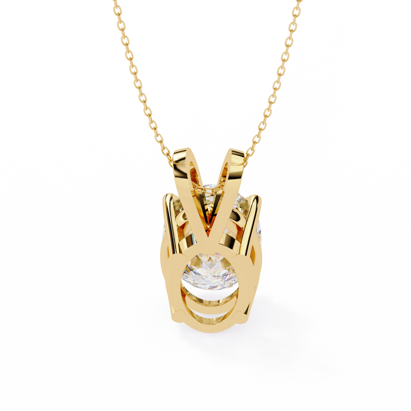 bellara oval solitaire pendant