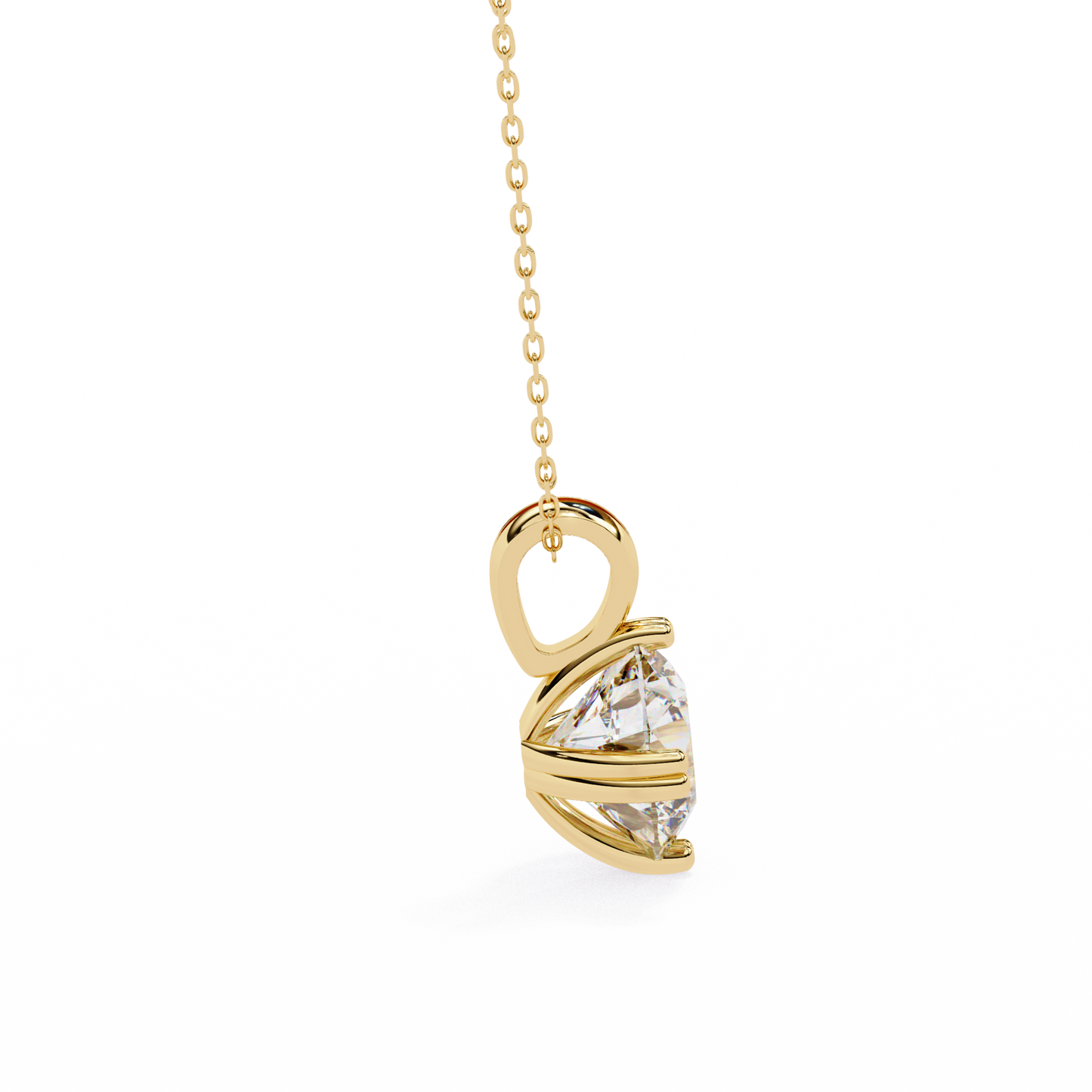 ardent round lab-grown diamond pendant