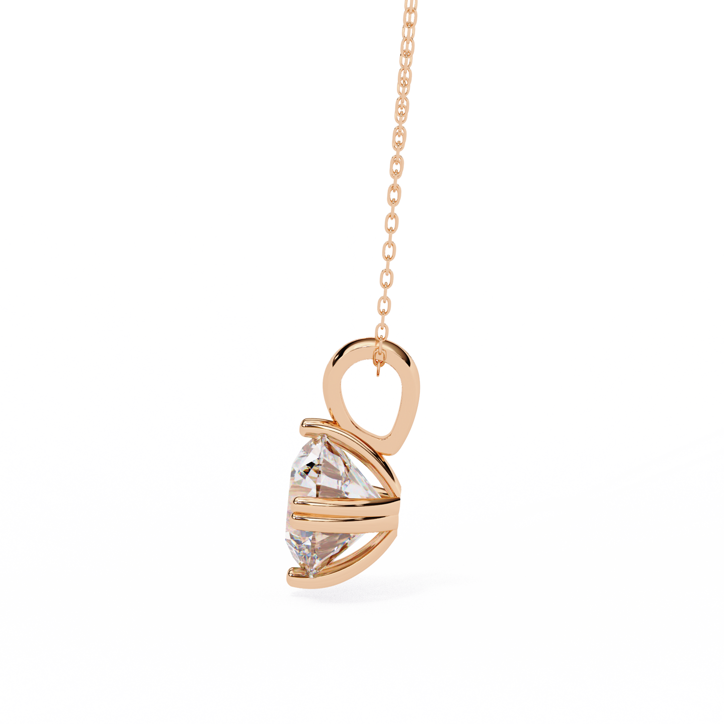 ardent round lab-grown diamond pendant