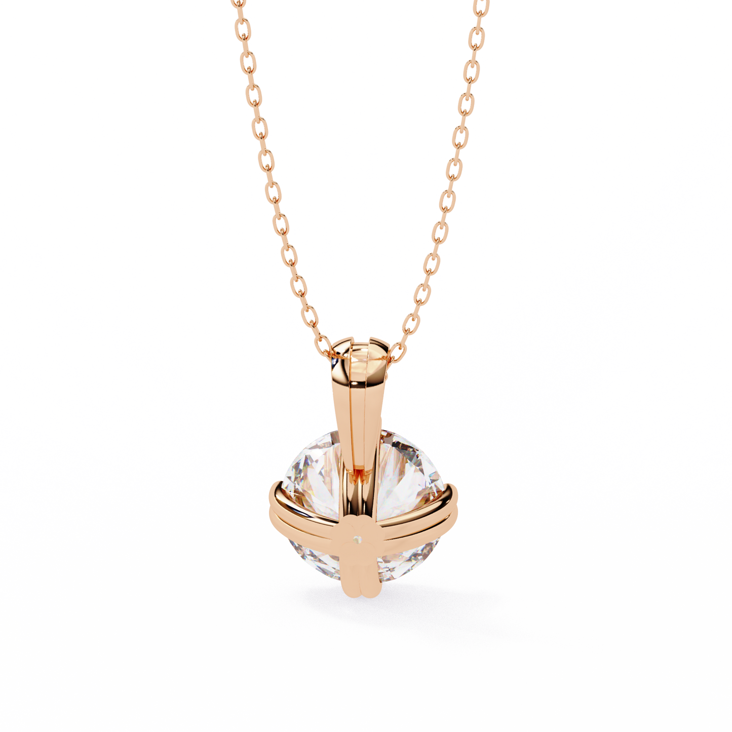 ardent round lab-grown diamond pendant