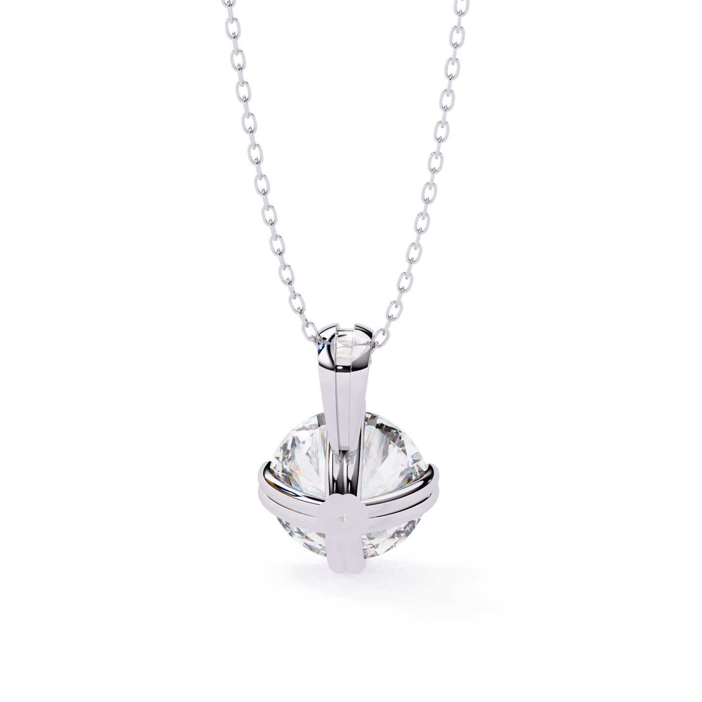 ardent round lab-grown diamond pendant