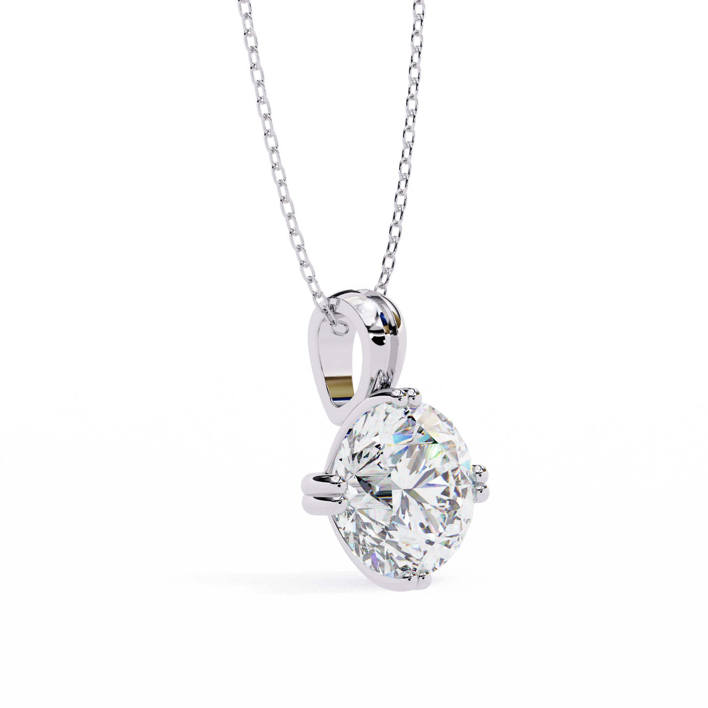 ardent round lab-grown diamond pendant