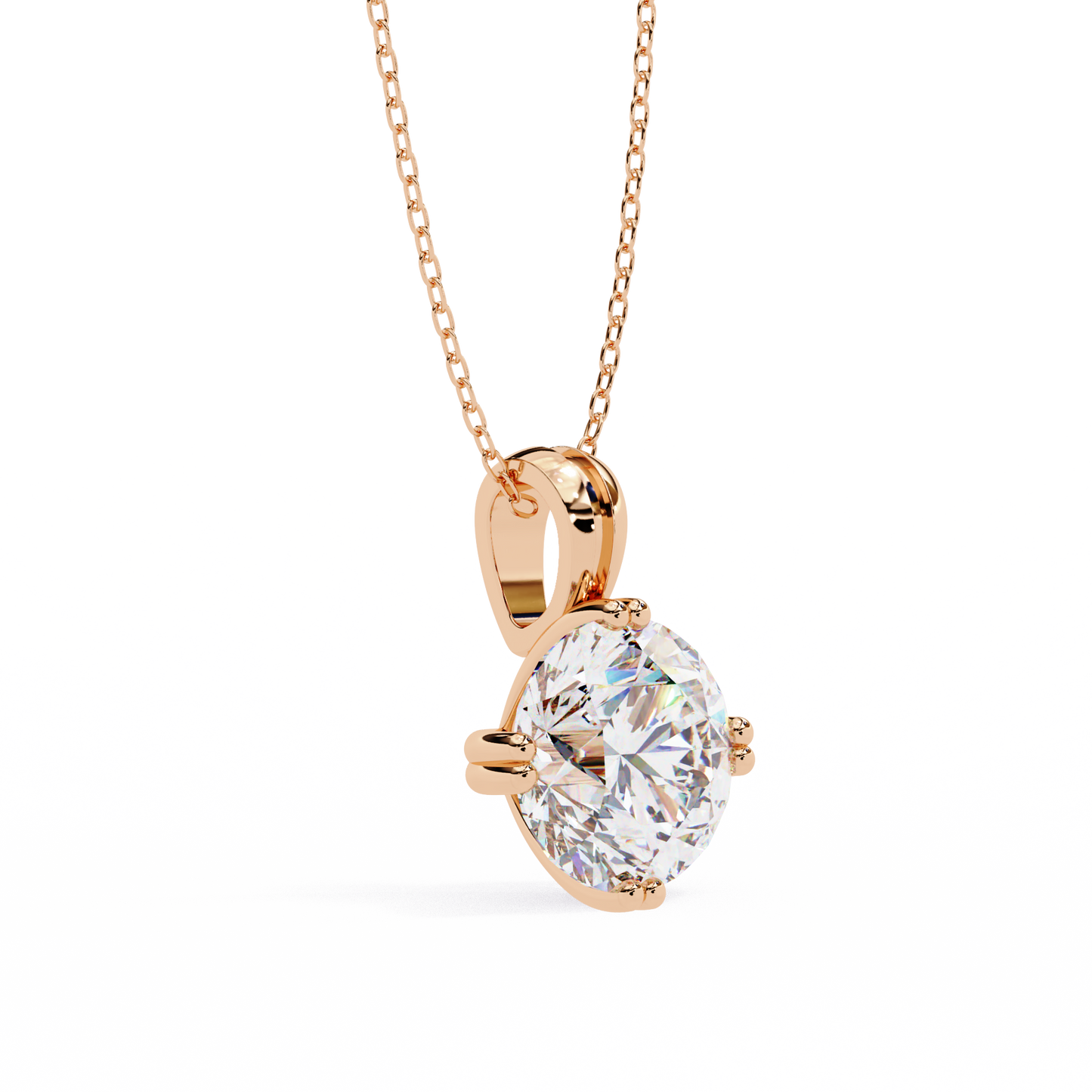 ardent round lab-grown diamond pendant