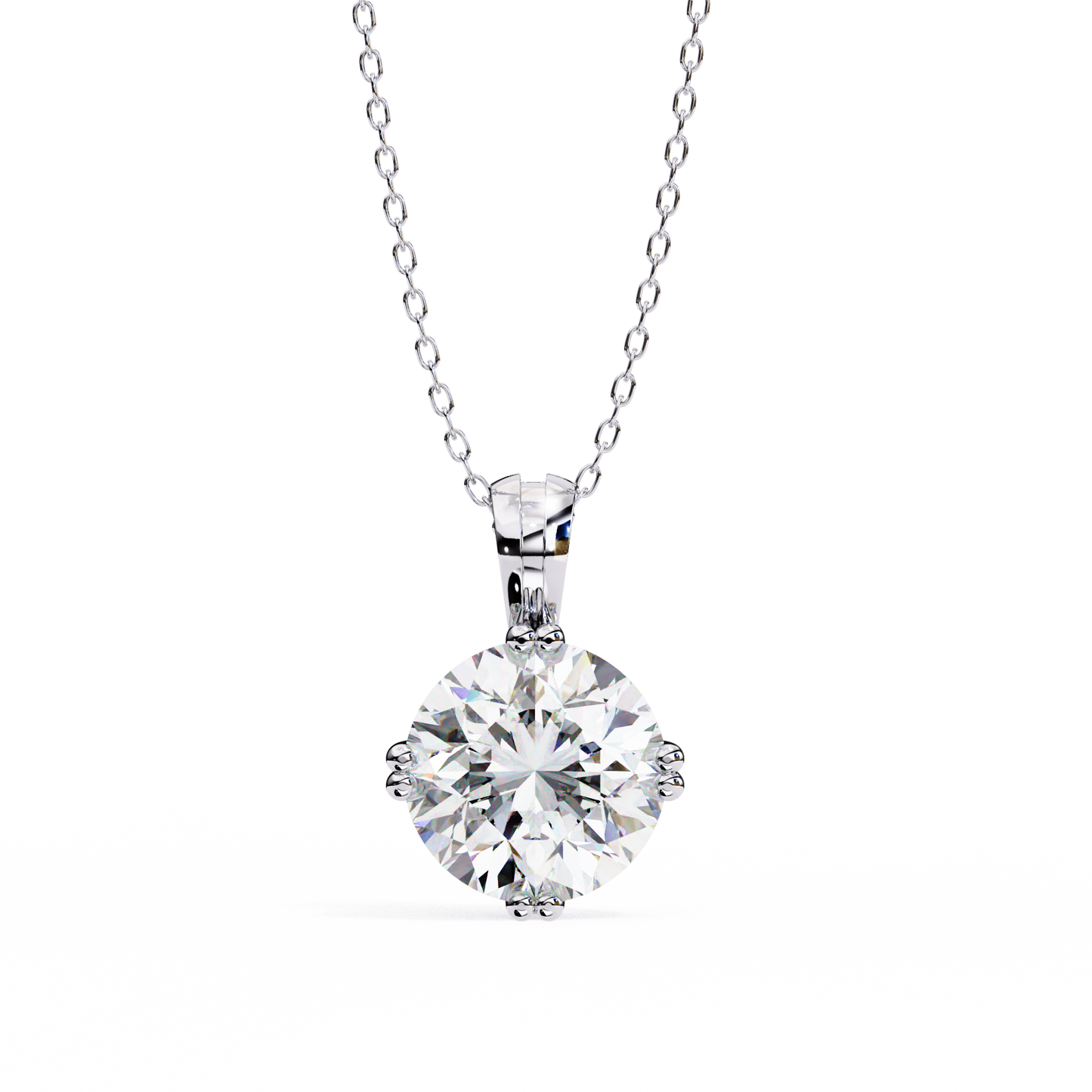 ardent round lab-grown diamond pendant