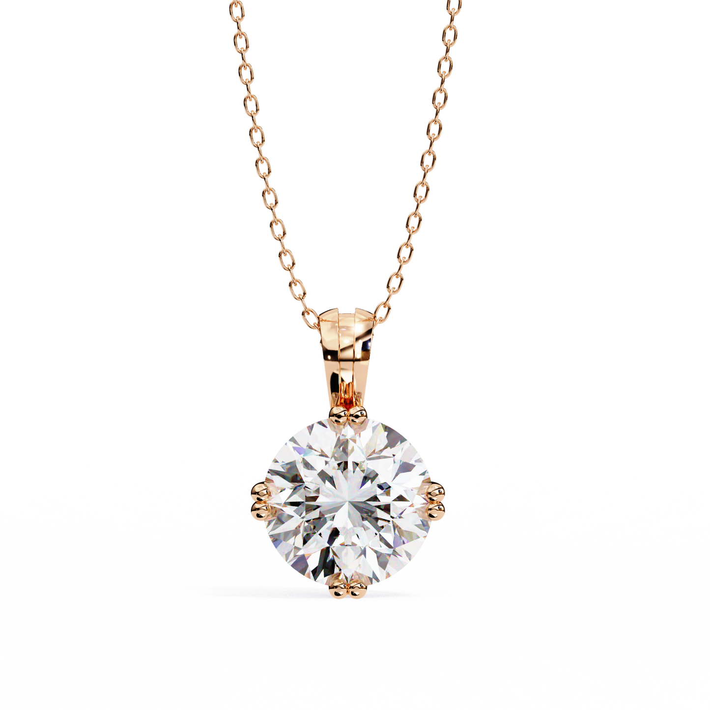 ardent round lab-grown diamond pendant