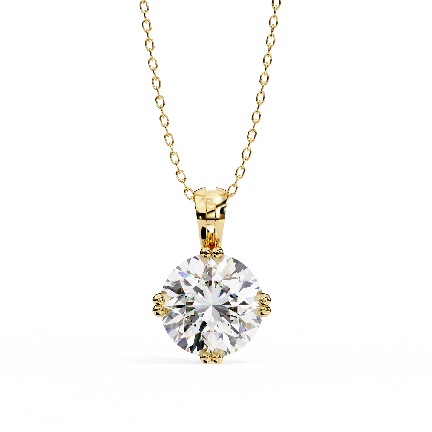 ardent round lab-grown diamond pendant