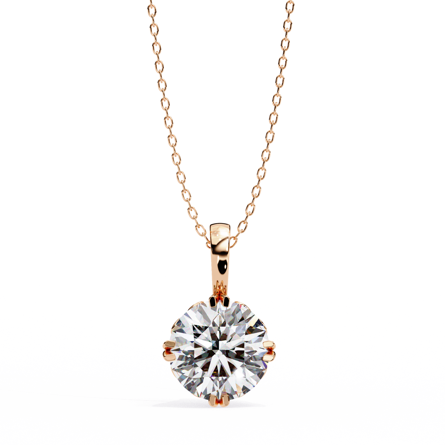 lyra solitaire lab-grown diamond pendant