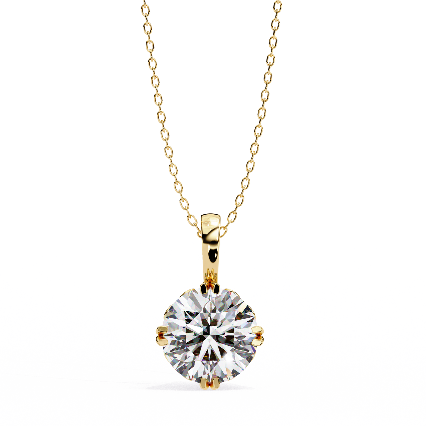 lyra solitaire lab-grown diamond pendant