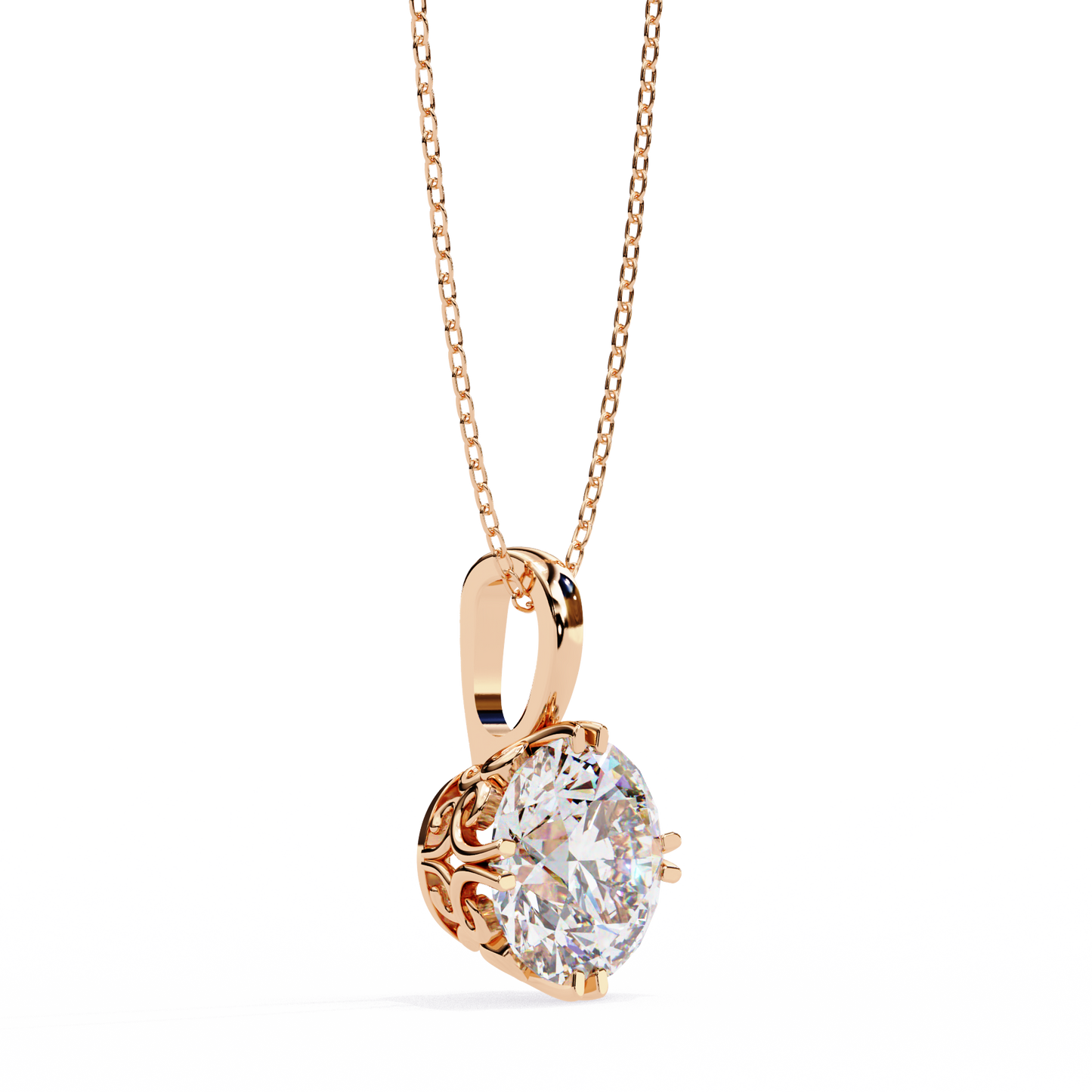 lyra solitaire lab-grown diamond pendant