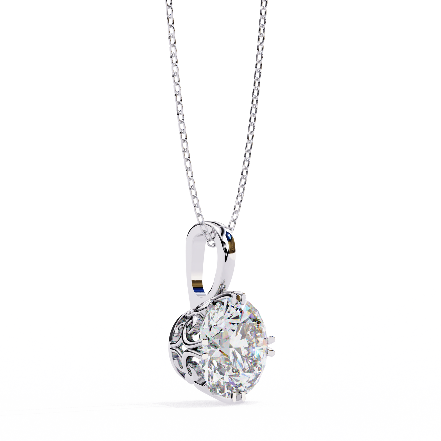lyra solitaire lab-grown diamond pendant