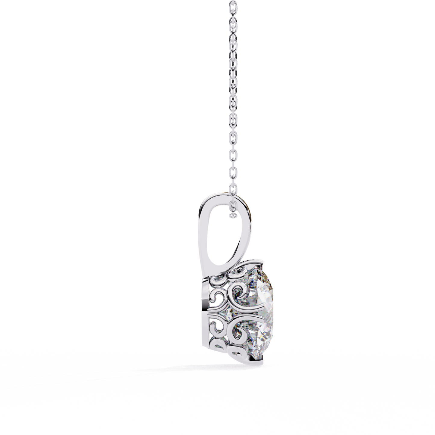 lyra solitaire lab-grown diamond pendant