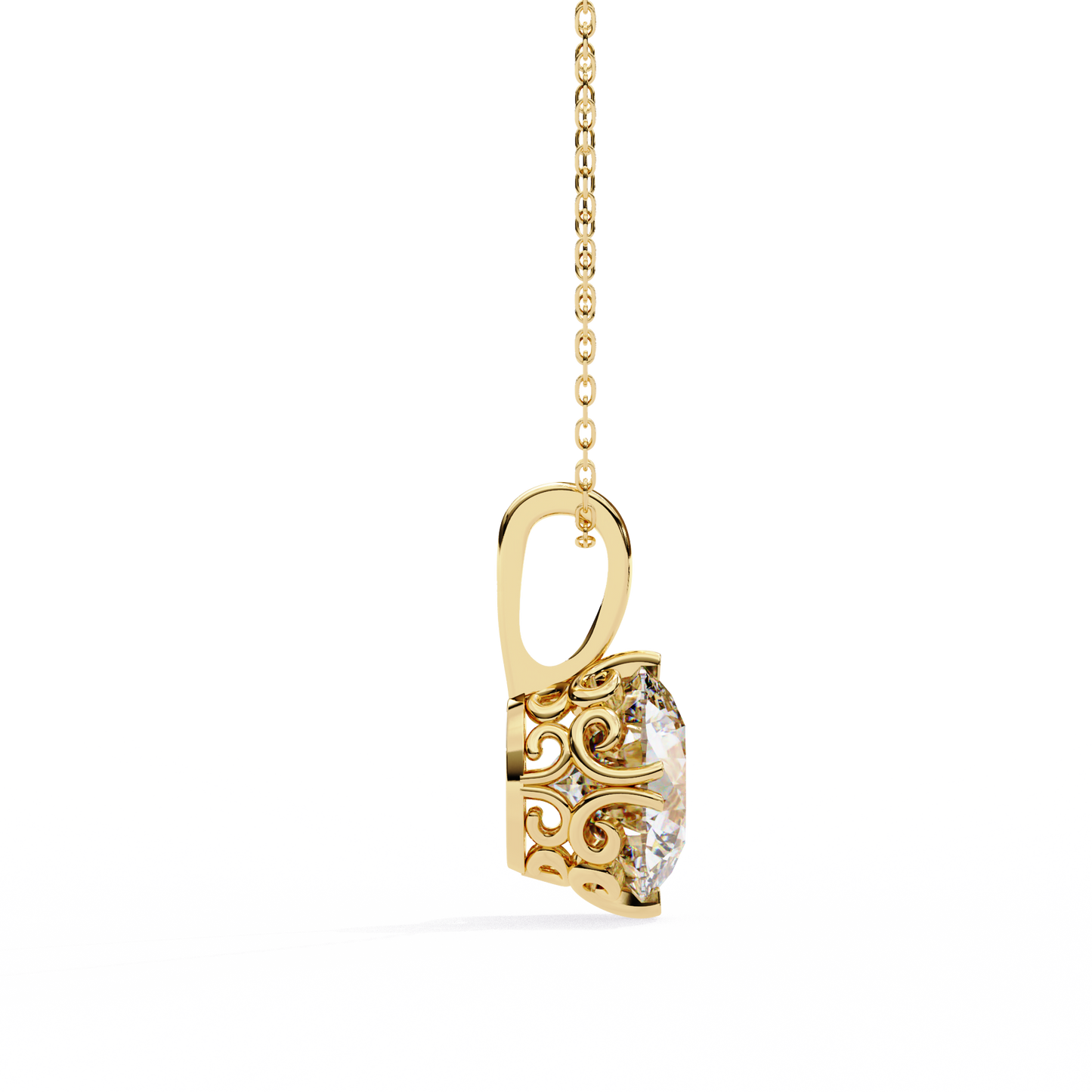 lyra solitaire lab-grown diamond pendant