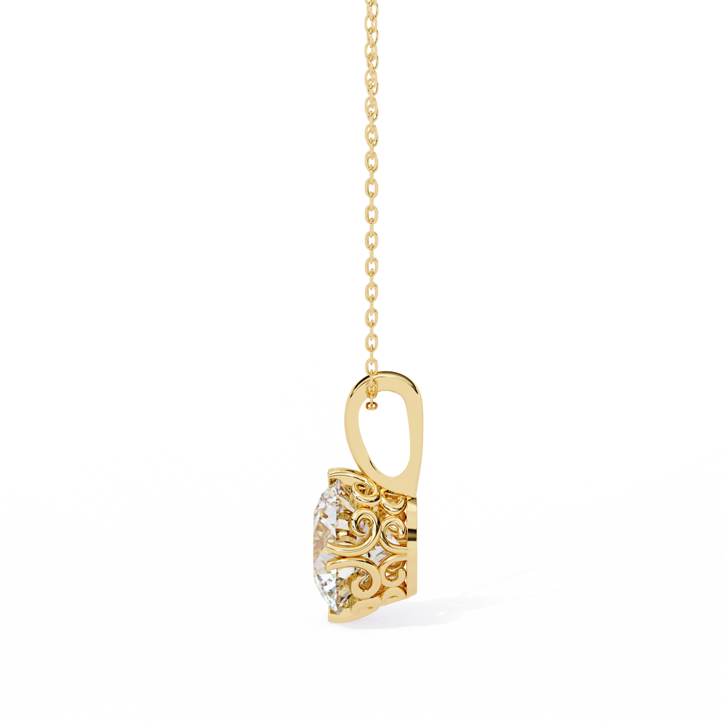 lyra solitaire lab-grown diamond pendant