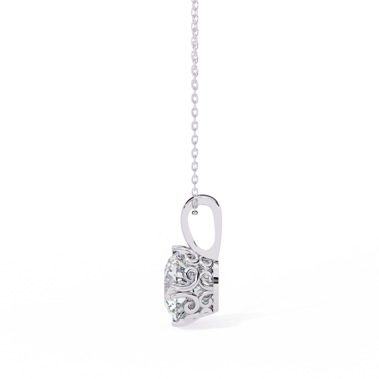 lyra solitaire lab-grown diamond pendant