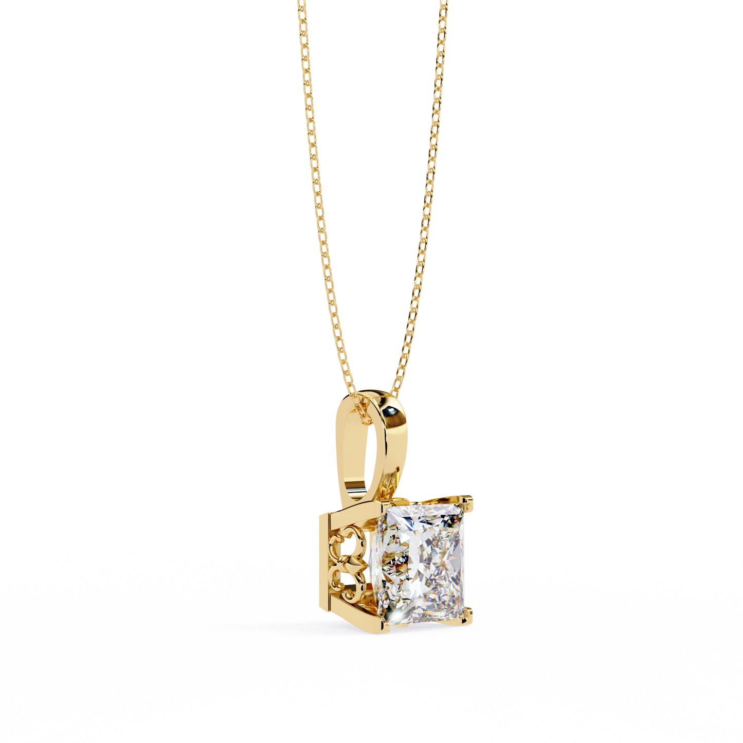 orion princess lab-grown diamond pendant