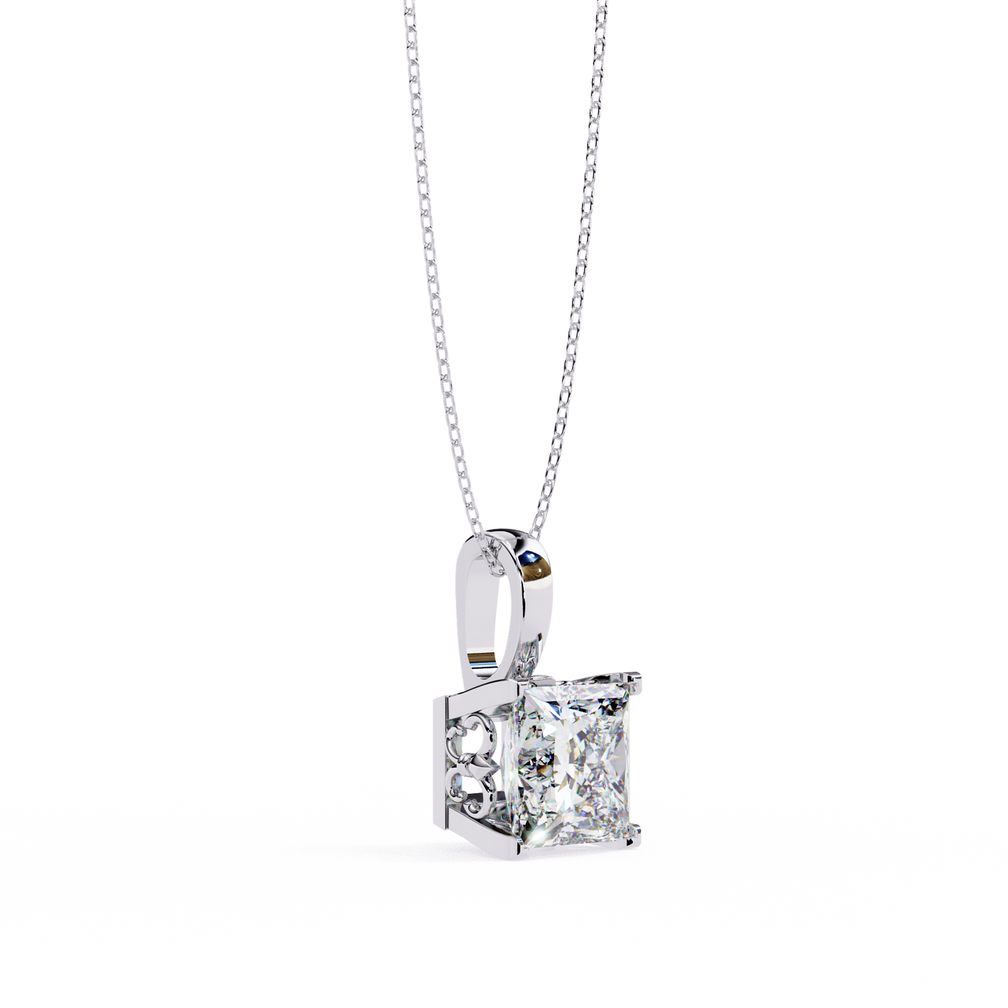 orion princess lab-grown diamond pendant