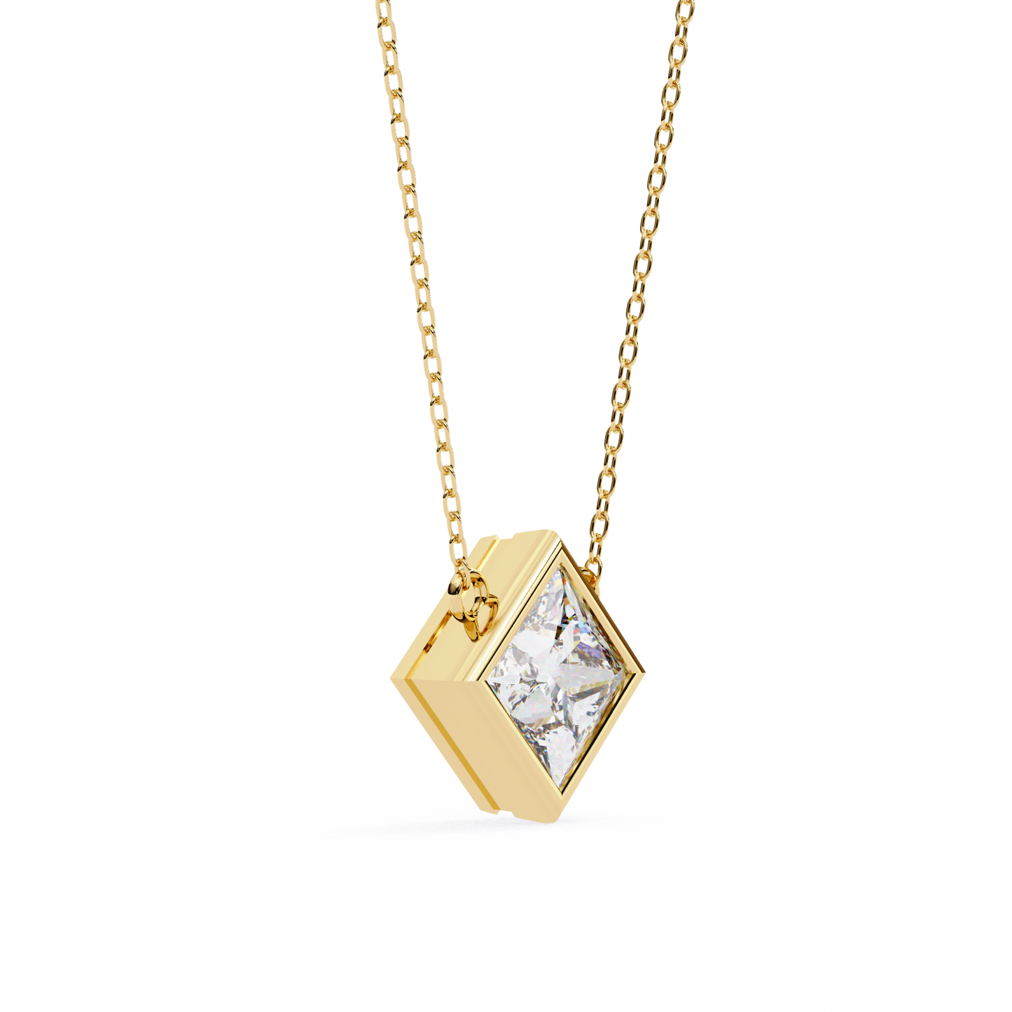 solstice bezel princess pendant