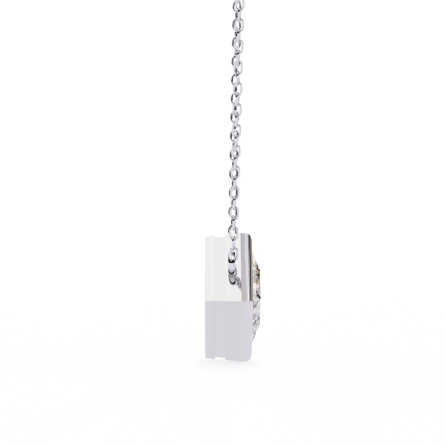 solstice bezel princess pendant