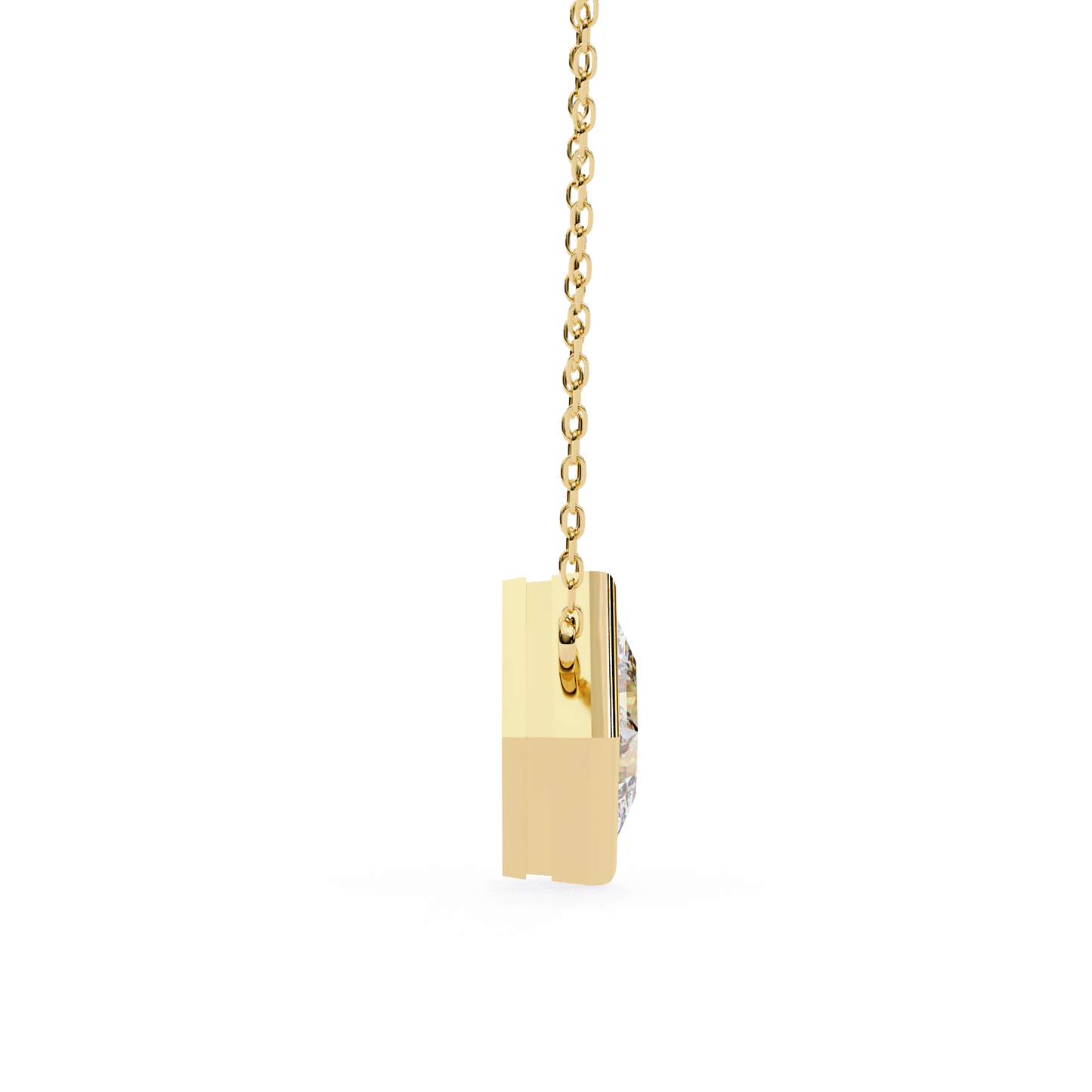solstice bezel princess pendant