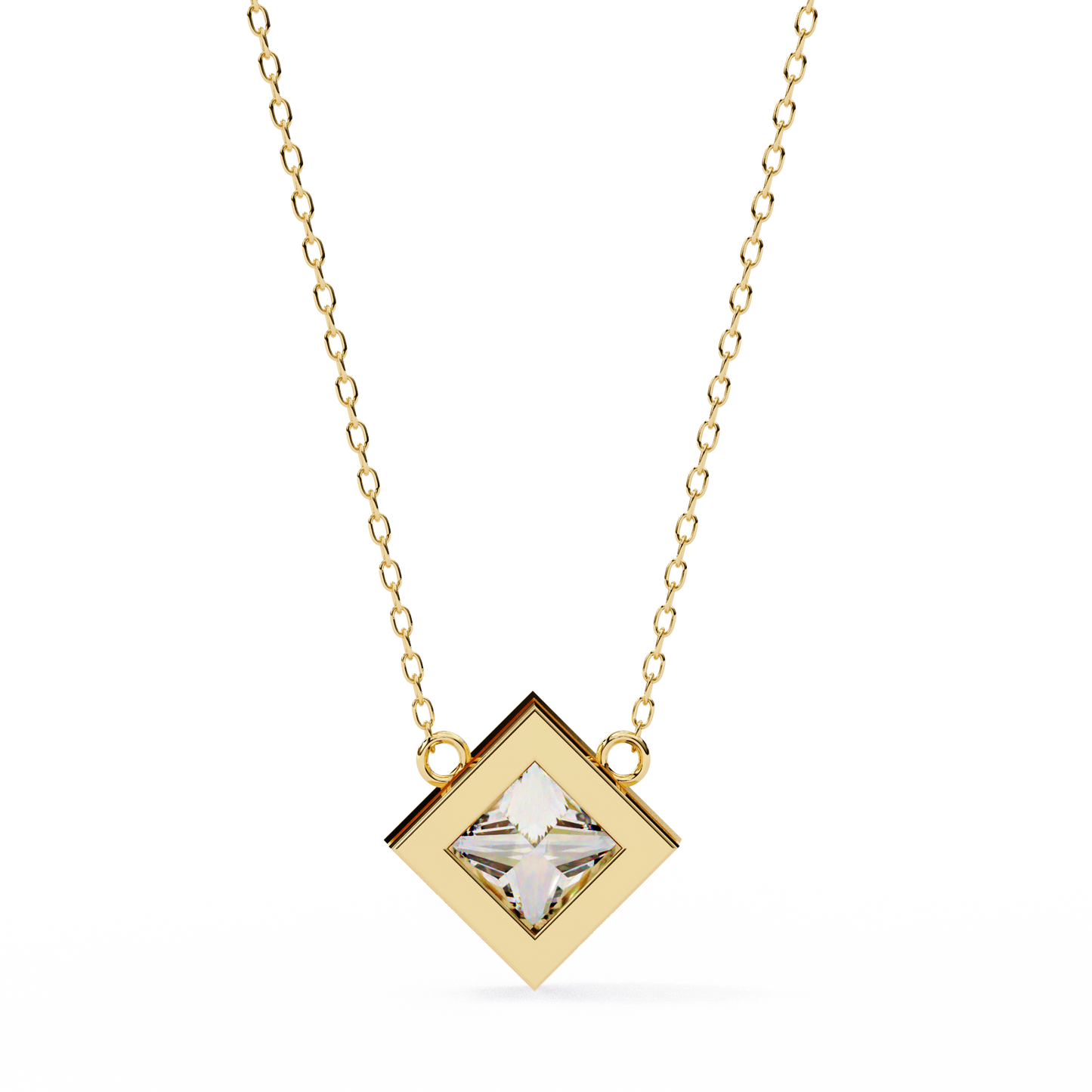 solstice bezel princess pendant