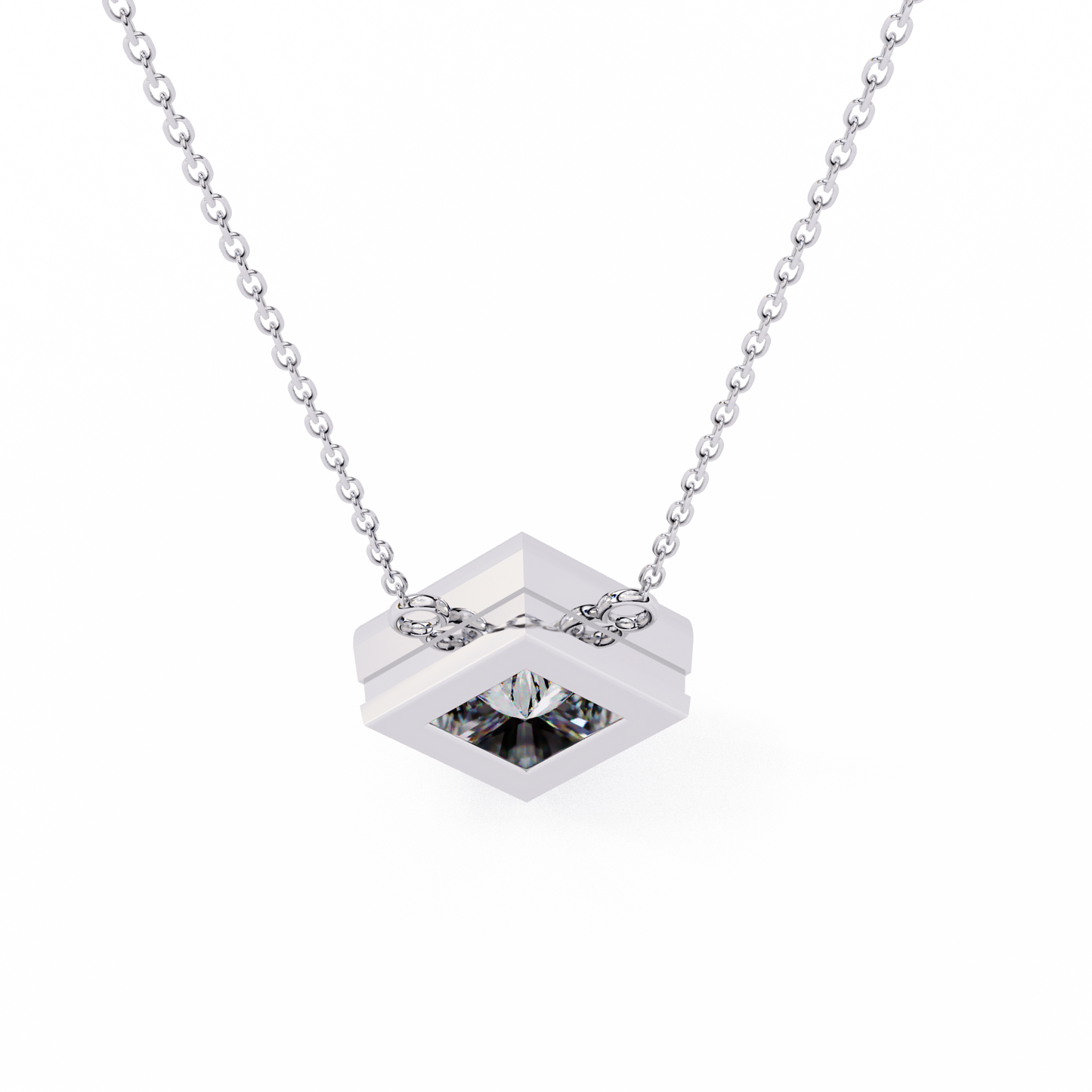 solstice bezel princess pendant