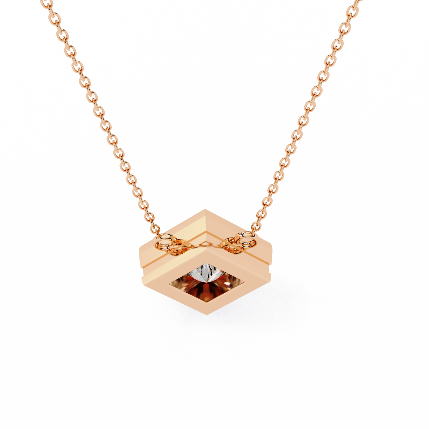 solstice bezel princess pendant